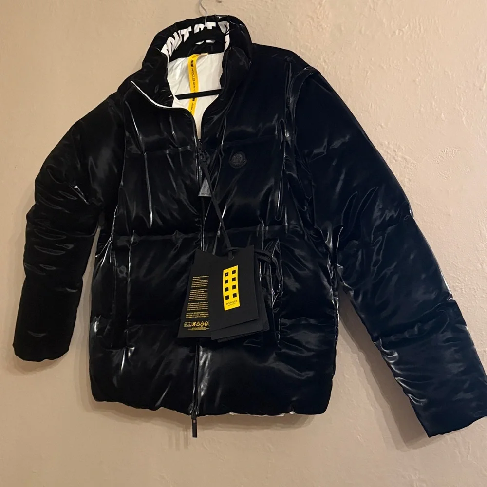 MONCLER x ASAP ROCKY Black Sz 3 Polyamide Men's Coat Don’t be Dumb New w defect